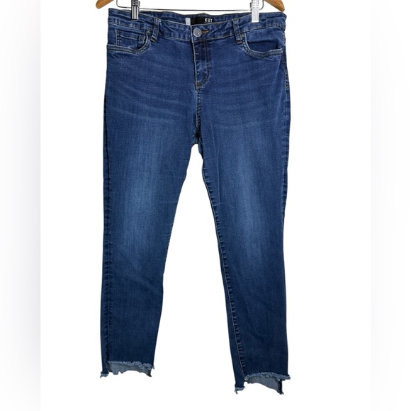 Kut From The Kloth Denim Jeans Women’s 14 Mid Rise Ankle Skinny Medium Wash Blue - Picture 1 of 4